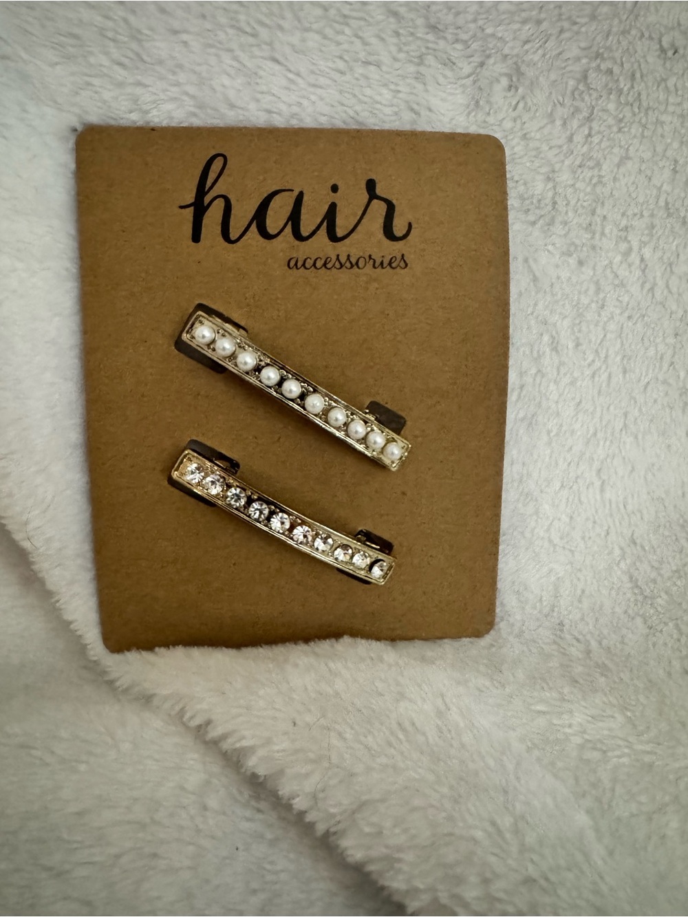 Haia Accessories Gold Pearl & Crystal Hair Clips Set